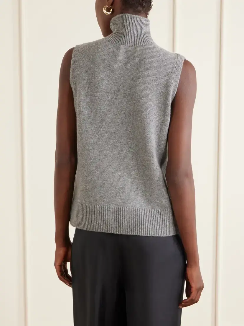 Brandon Maxwell The Bruno Wool And Cashmere-blend Turtleneck Tank | Thumbnail 4 Brandon Maxwell The Bruno Wool And Cashmere-blend Turtleneck Tank | Thumbnail 4