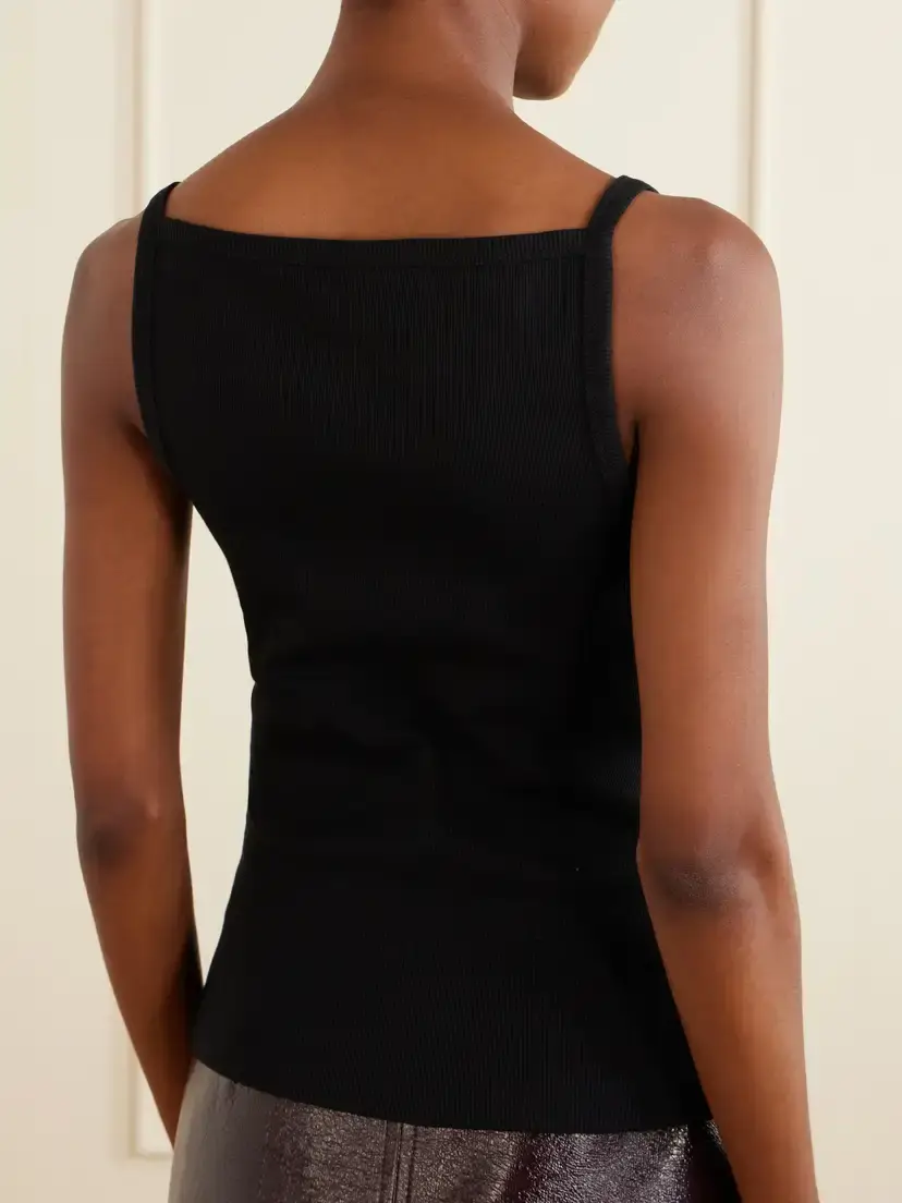 Courrèges 90's Ribbed Cotton-blend Jersey Tank | Thumbnail 4