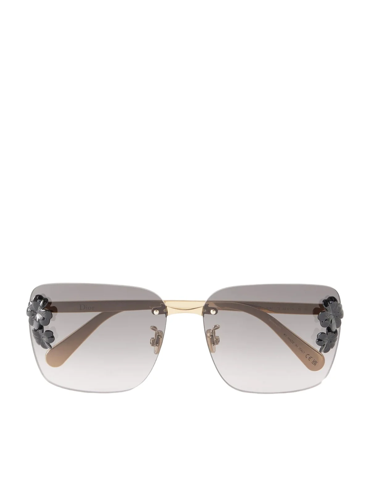 DIOR Eyewear Dior Clover S2u Square-frame Gold-tone Sunglasses