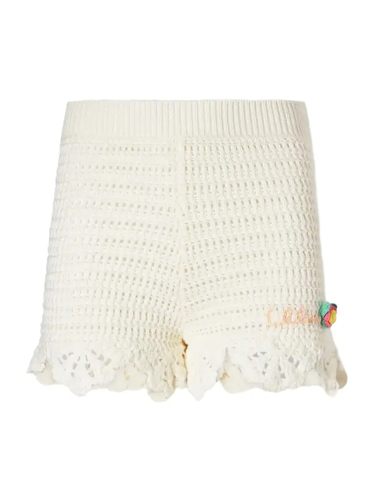 Chloé Appliquéd Crocheted Cotton Shorts | Image 1 Chloé Appliquéd Crocheted Cotton Shorts | Image 1