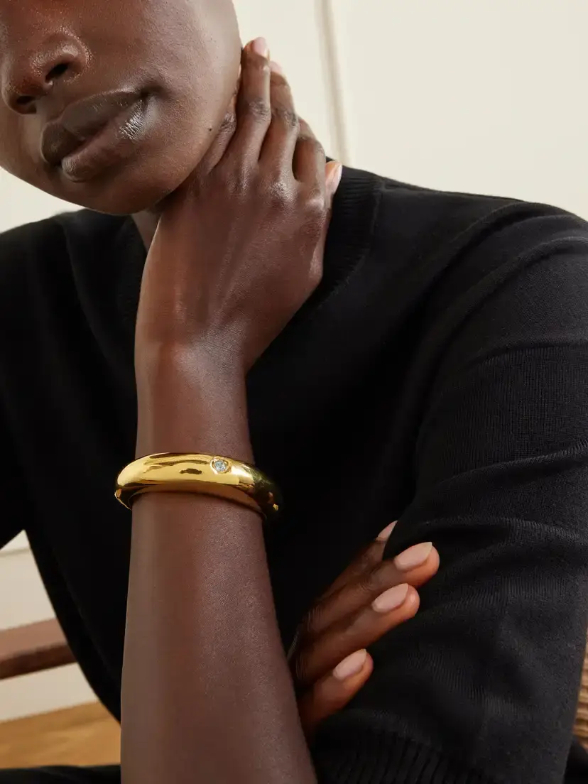 Simuero Delfina Gold-plated Cubic Zirconia Bangle | Thumbnail 2 Simuero Delfina Gold-plated Cubic Zirconia Bangle | Thumbnail 2