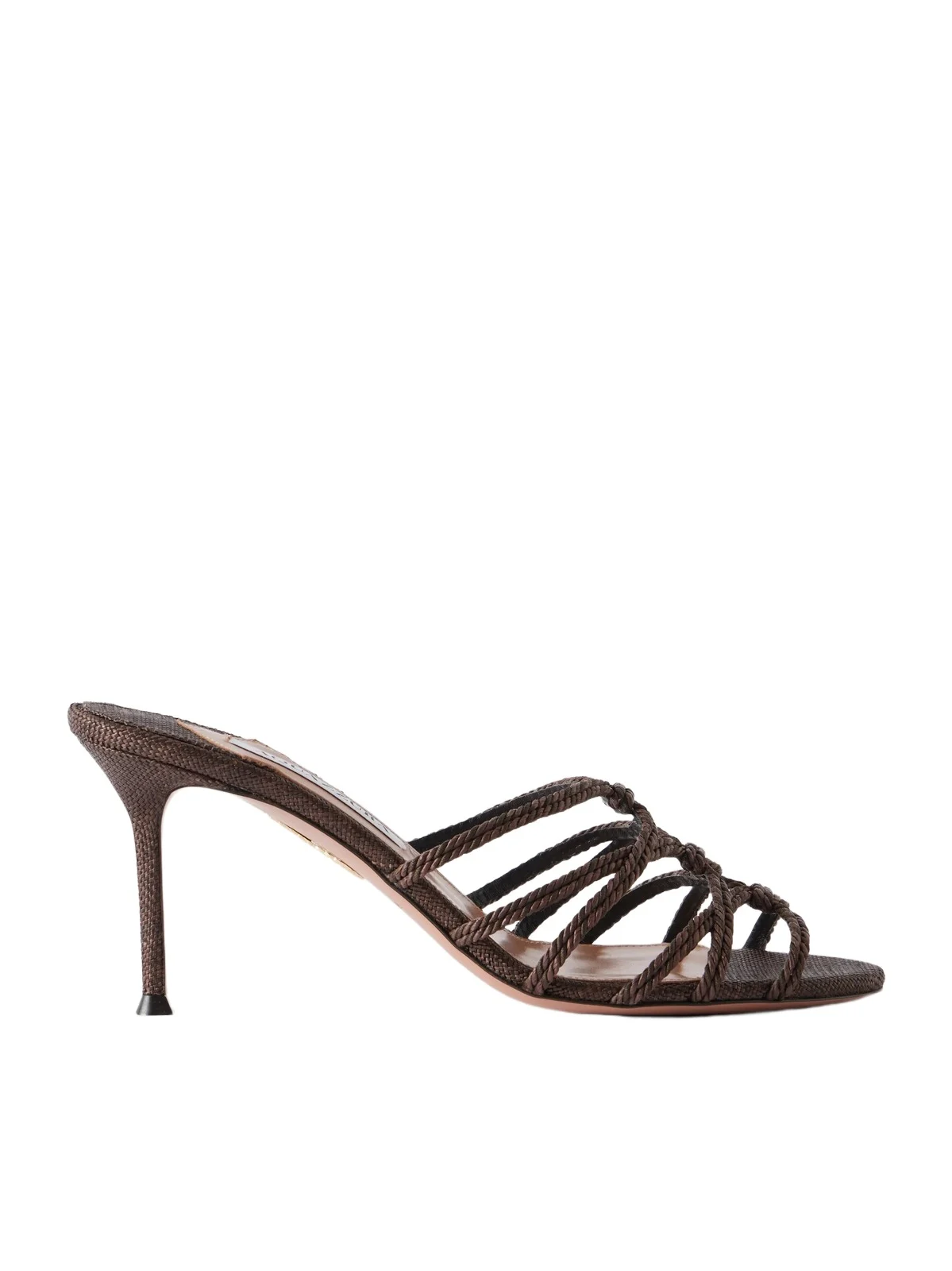 Luna Rope 75 Raffia-trimmed Cord Mules Luna Rope 75 Raffia-trimmed Cord Mules