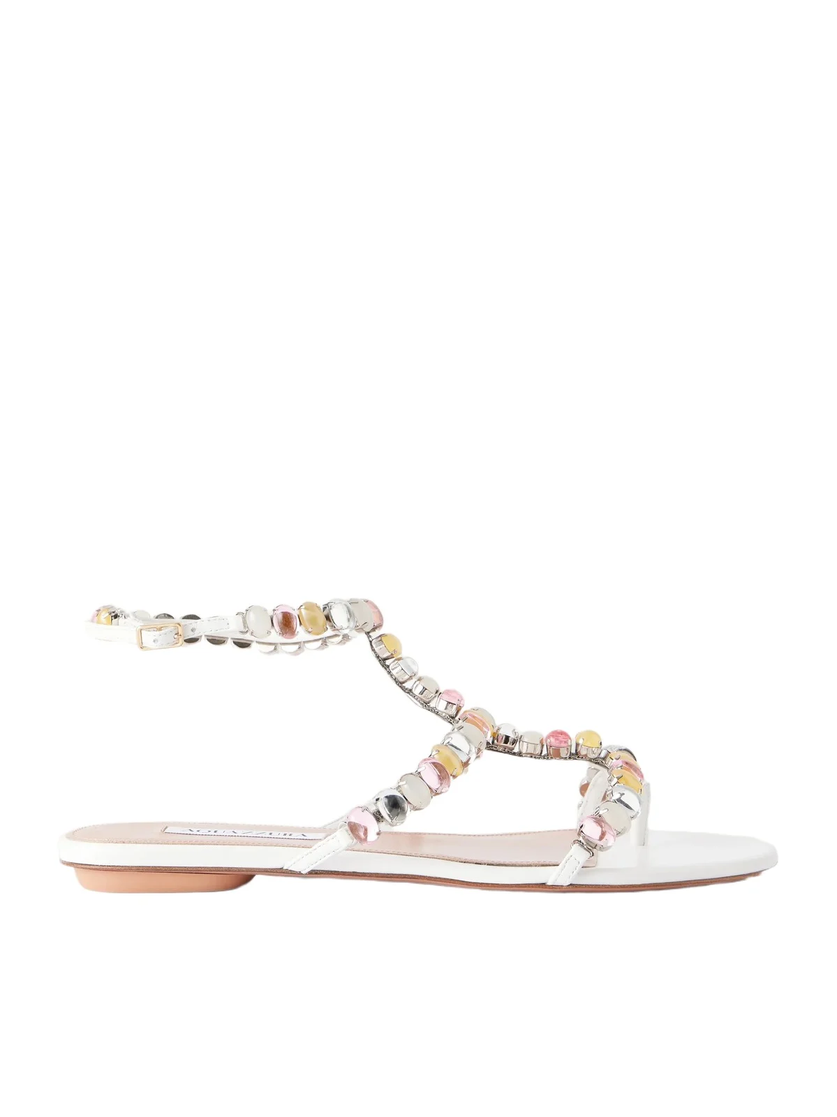 Mystic Stone Embellished Leather Sandals