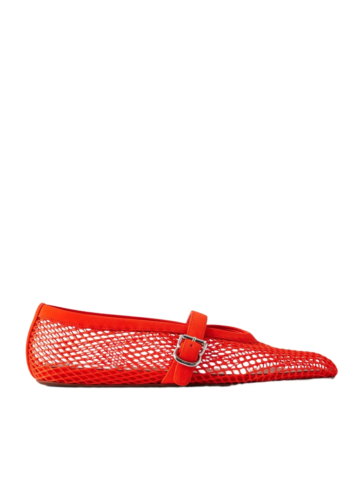 Suede-trimmed Mesh Ballet Flats Suede-trimmed Mesh Ballet Flats