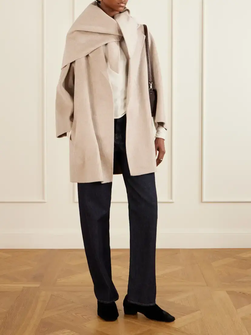 Max Mara Detto Belted Scarf-detailed Cashmere Coat | Thumbnail 2 Max Mara Detto Belted Scarf-detailed Cashmere Coat | Thumbnail 2
