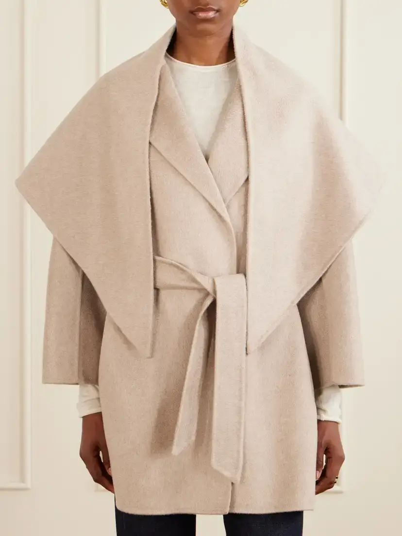 Max Mara Detto Belted Scarf-detailed Cashmere Coat | Thumbnail 3 Max Mara Detto Belted Scarf-detailed Cashmere Coat | Thumbnail 3