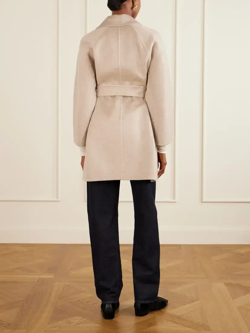 Max Mara Detto Belted Scarf-detailed Cashmere Coat | Thumbnail 4 Max Mara Detto Belted Scarf-detailed Cashmere Coat | Thumbnail 4