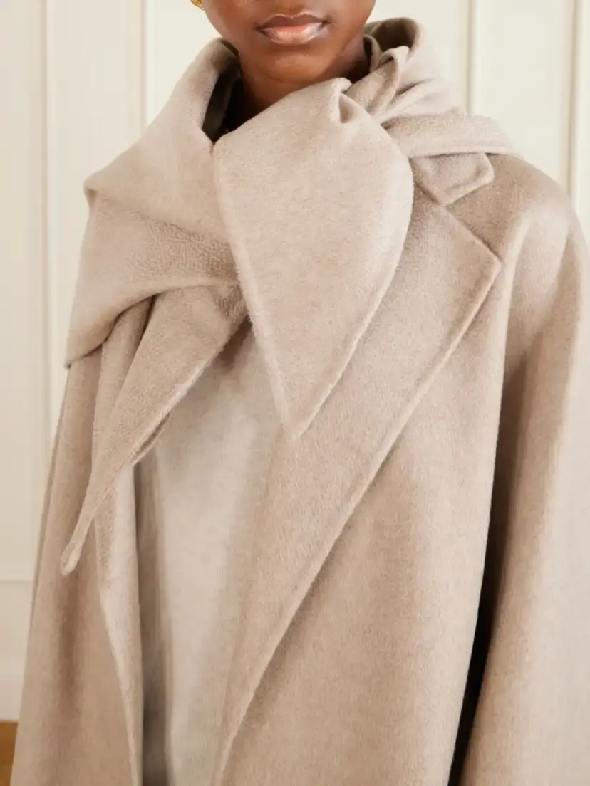 Max Mara Detto Belted Scarf-detailed Cashmere Coat | Thumbnail 5 Max Mara Detto Belted Scarf-detailed Cashmere Coat | Thumbnail 5