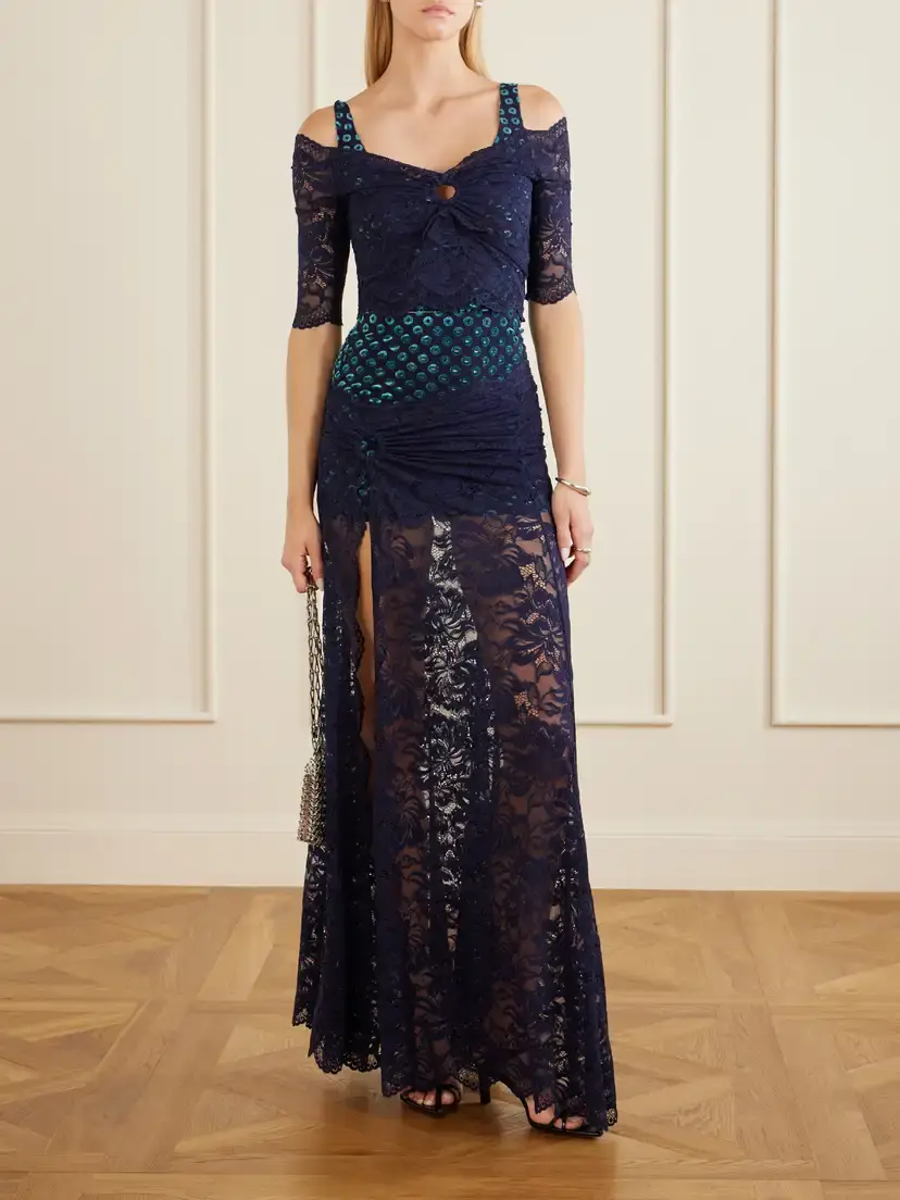 Rabanne Devoré Lace Blouse | Thumbnail 2