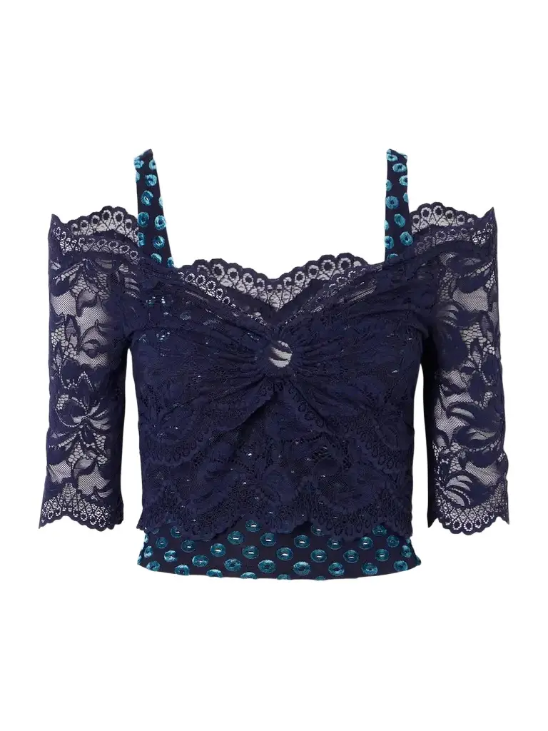 Rabanne Devoré Lace Blouse | Image 1 Rabanne Devoré Lace Blouse | Image 1