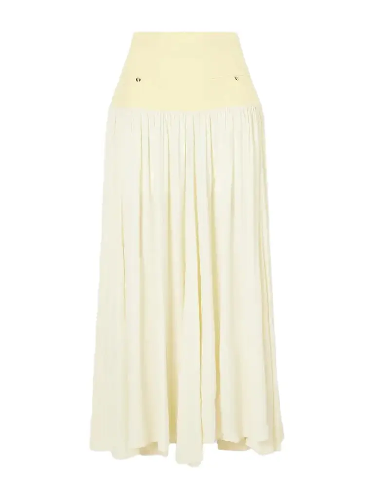 Rabanne Cotton And Crepe Maxi Skirt | Image 1 Rabanne Cotton And Crepe Maxi Skirt | Image 1