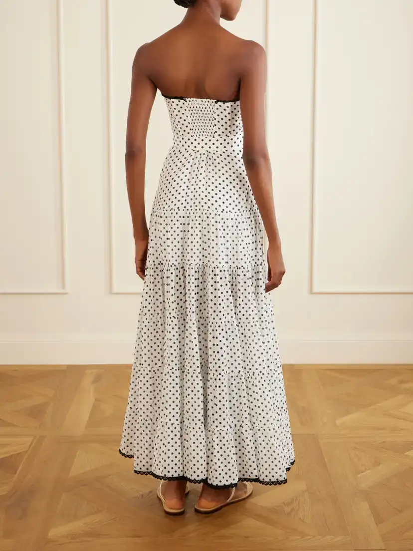Charo Ruiz Jimena Belted Tiered Polka-dot Cotton-blend Voile Maxi Dress | Thumbnail 3 Charo Ruiz Jimena Belted Tiered Polka-dot Cotton-blend Voile Maxi Dress | Thumbnail 3