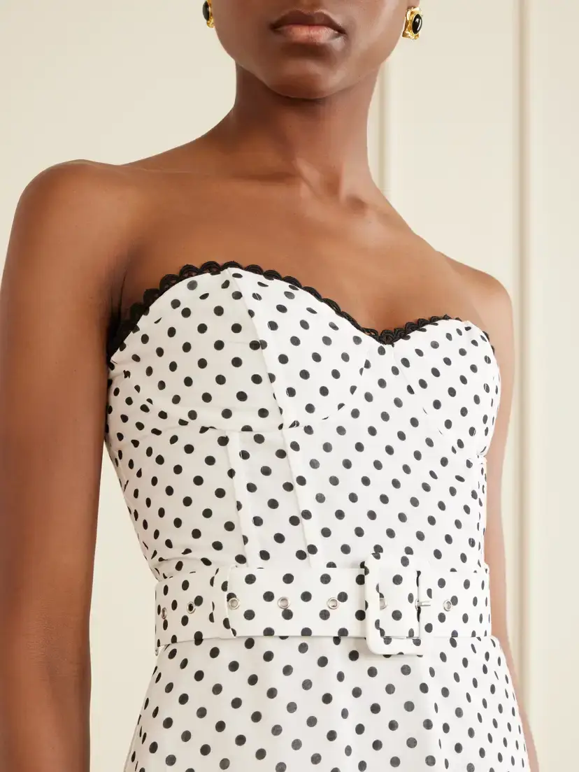 Charo Ruiz Jimena Belted Tiered Polka-dot Cotton-blend Voile Maxi Dress | Thumbnail 4 Charo Ruiz Jimena Belted Tiered Polka-dot Cotton-blend Voile Maxi Dress | Thumbnail 4