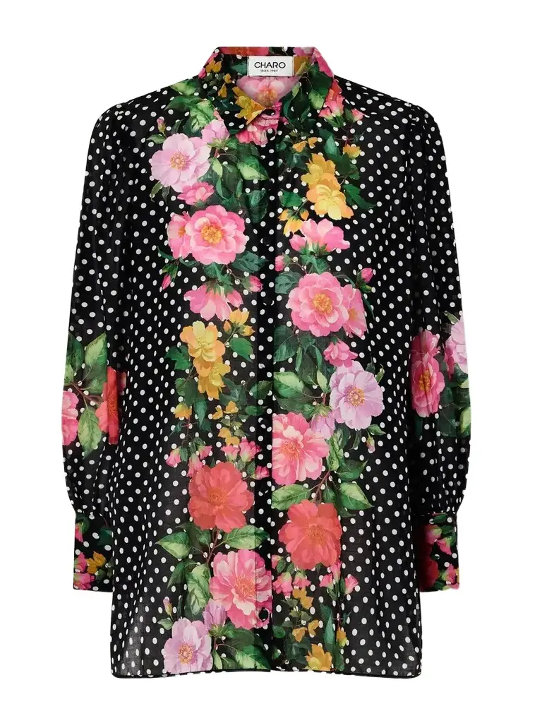 Charo Ruiz Ronda Printed Cotton-blend Voile Blouse | Image 1 Charo Ruiz Ronda Printed Cotton-blend Voile Blouse | Image 1