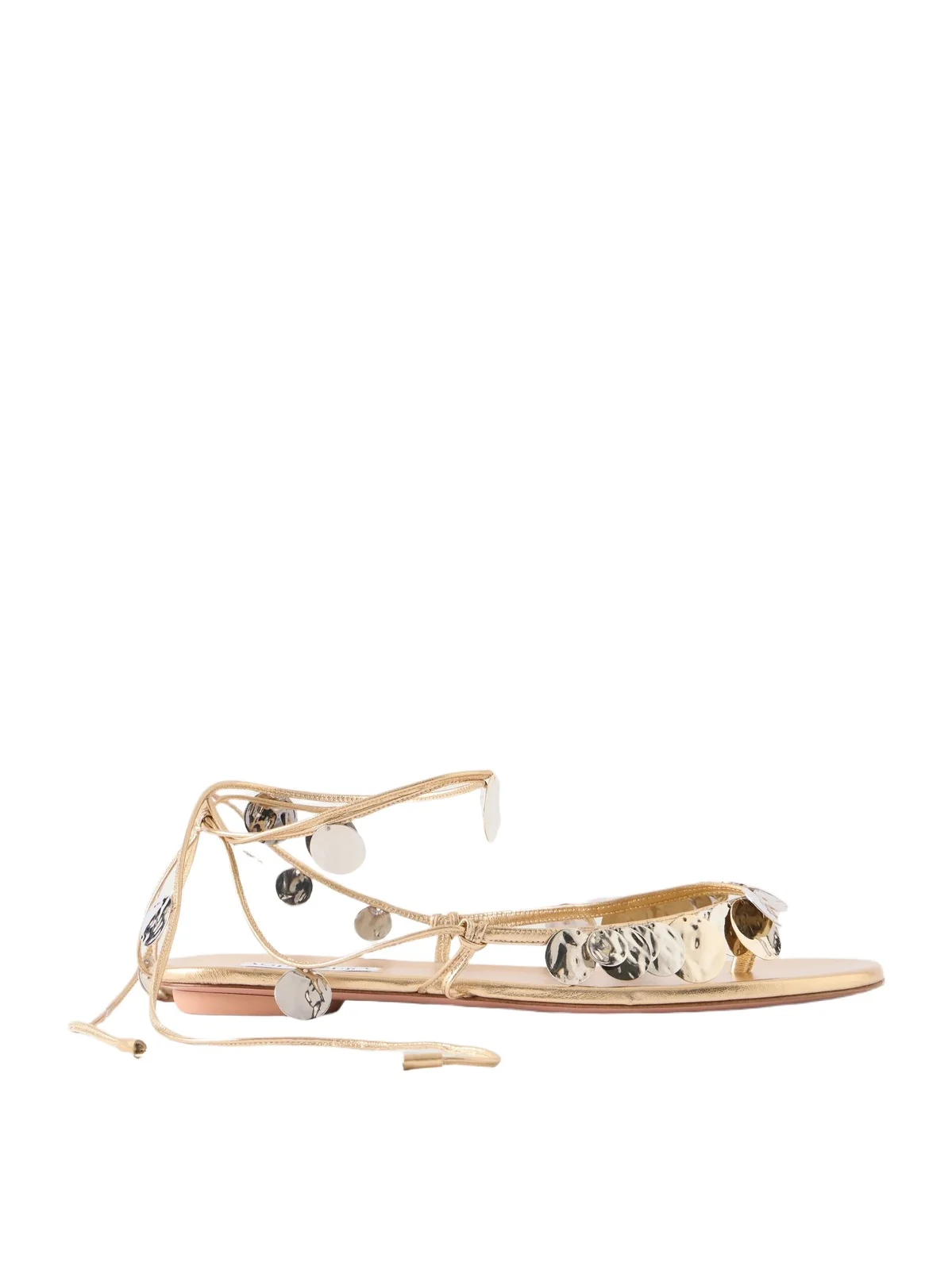Florin Embellished Leather Thong Sandals