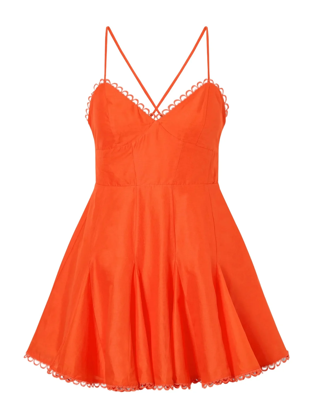 Marlene Guipure Lace-trimmed Cotton-blend Voile Mini Dress