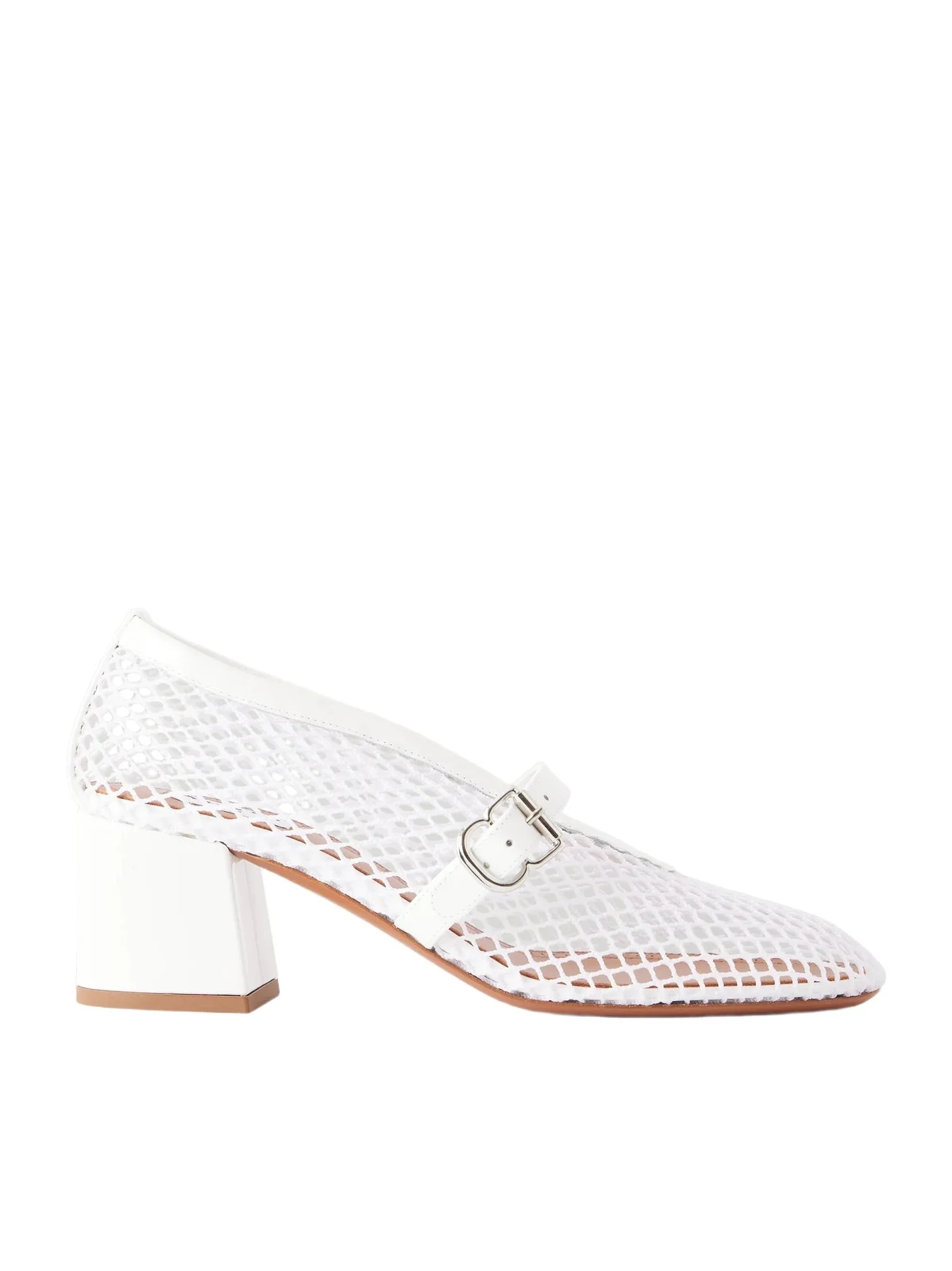 55 Leather-trimmed Mesh Pumps 55 Leather-trimmed Mesh Pumps