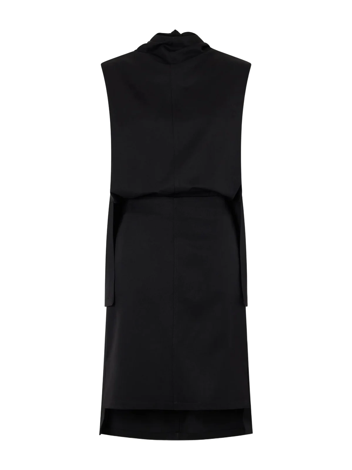 The Noa Gathered Wool-twill Turtleneck Mini Dress