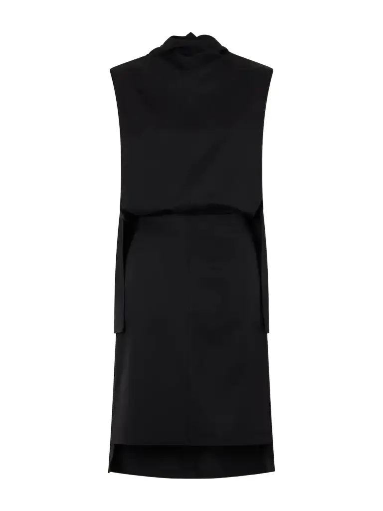 Brandon Maxwell The Noa Gathered Wool-twill Turtleneck Mini Dress | Image 1 Brandon Maxwell The Noa Gathered Wool-twill Turtleneck Mini Dress | Image 1