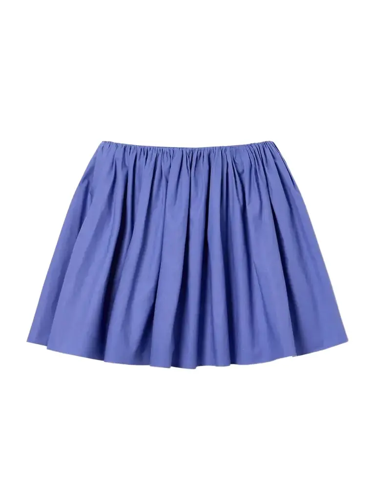 Brandon Maxwell The Hadley Gathered Cotton-blend Poplin Mini Skirt | Image 1 Brandon Maxwell The Hadley Gathered Cotton-blend Poplin Mini Skirt | Image 1