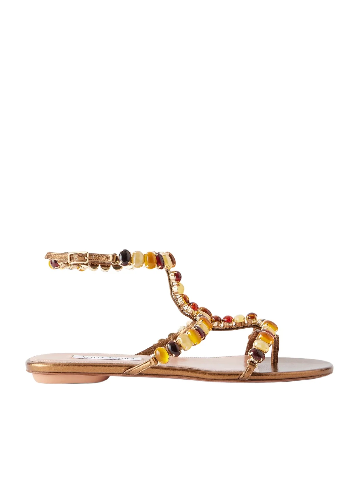 Mystic Stone Embellished Leather Sandals