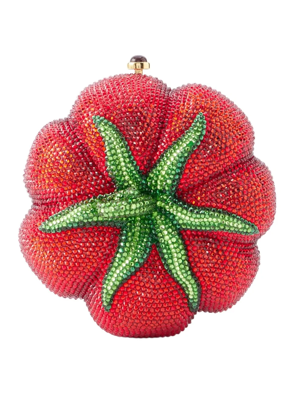 Tomato Crystal-embellished Gold-tone Clutch Tomato Crystal-embellished Gold-tone Clutch