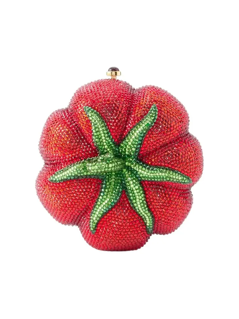 Judith Leiber Couture Tomato Crystal-embellished Gold-tone Clutch | Image 1 Judith Leiber Couture Tomato Crystal-embellished Gold-tone Clutch | Image 1