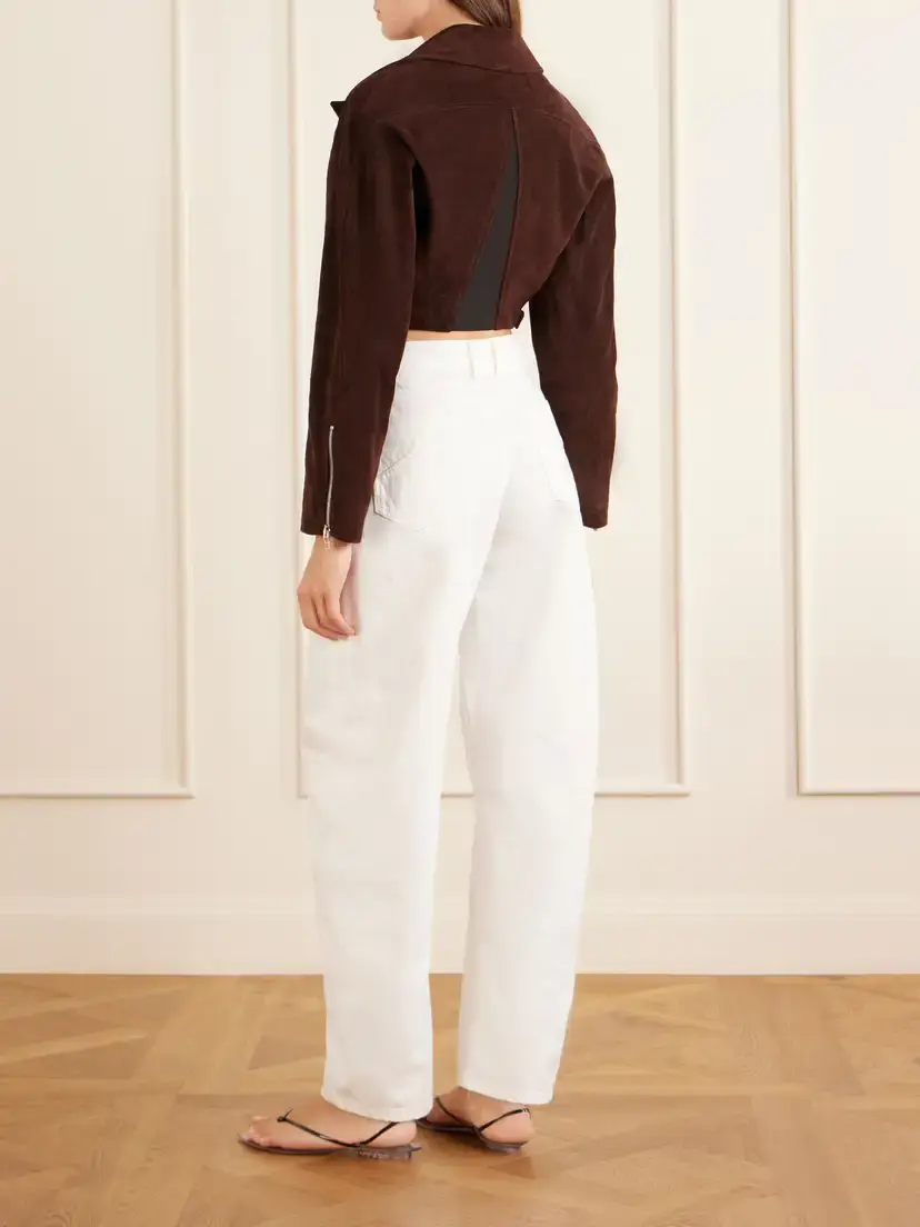 Alaïa Cropped Suede Biker Jacket | Thumbnail 3