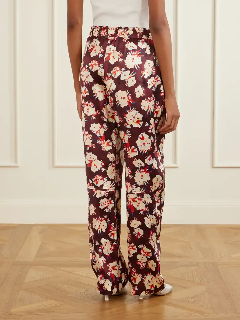 Rabanne Floral-print Wide-leg Silk Pants | Thumbnail 3