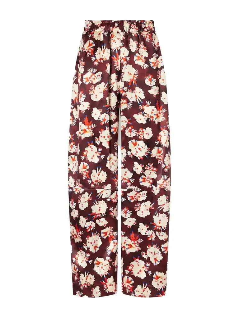Rabanne Floral-print Wide-leg Silk Pants | Image 1 Rabanne Floral-print Wide-leg Silk Pants | Image 1