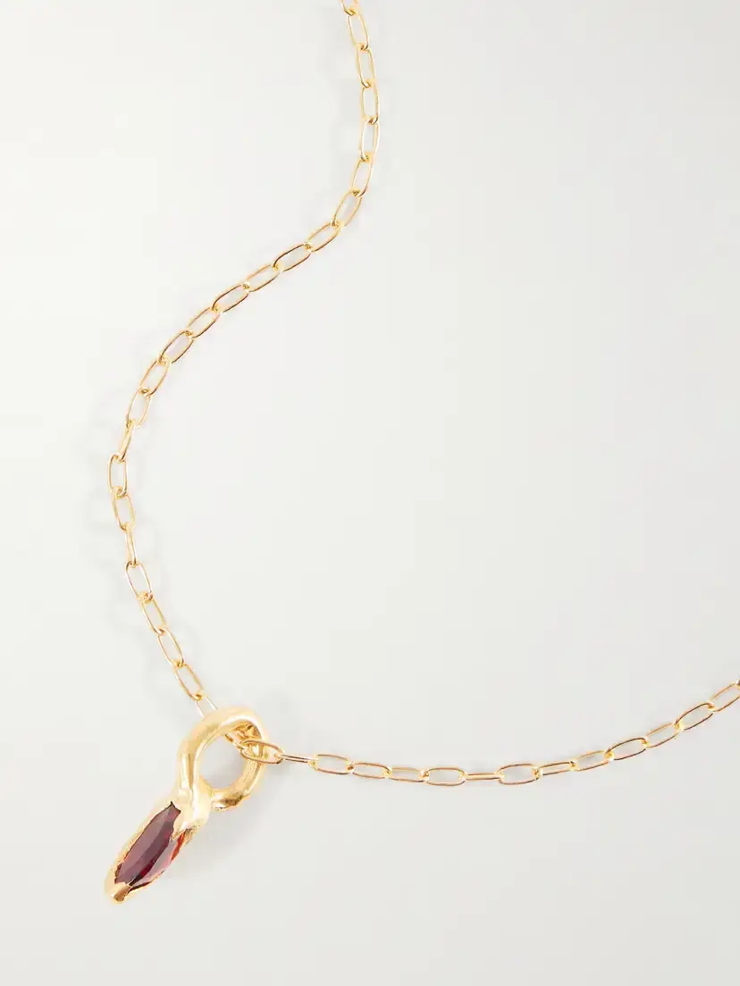 Simuero Enero Gold-plated And Garnet Pendant Necklace | Thumbnail 5 Simuero Enero Gold-plated And Garnet Pendant Necklace | Thumbnail 5