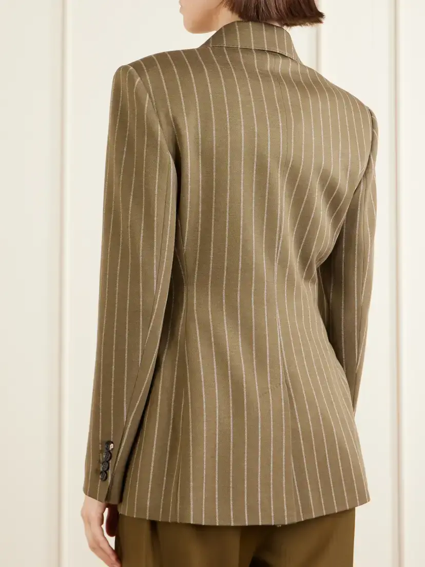 Max Mara Balta Double-breasted Striped Jersey Blazer | Thumbnail 3