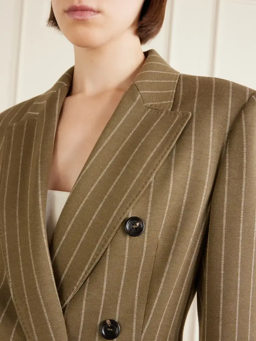 Max Mara Balta Double-breasted Striped Jersey Blazer | Thumbnail 4