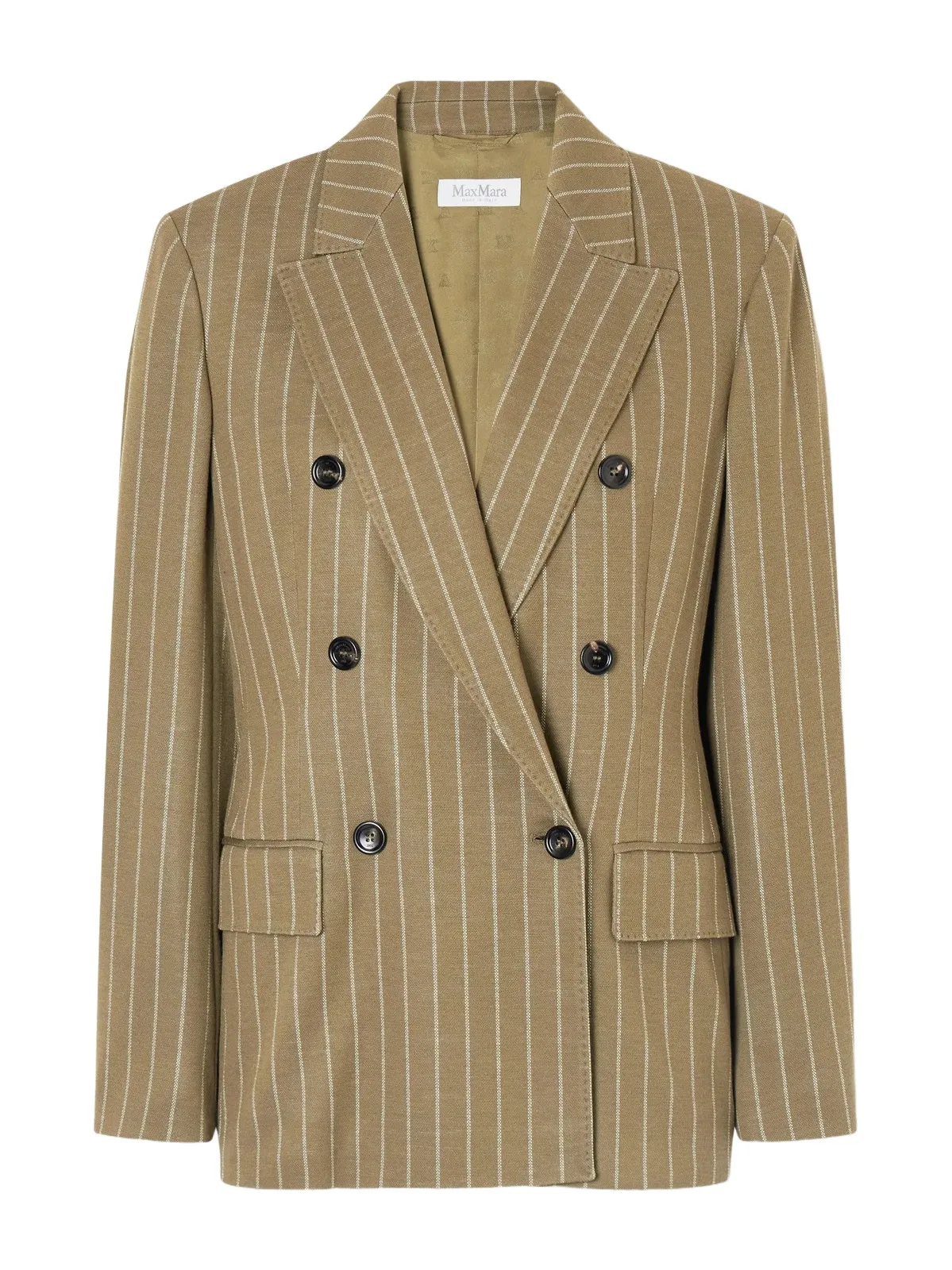 Max Mara Balta Double-breasted Striped Jersey Blazer