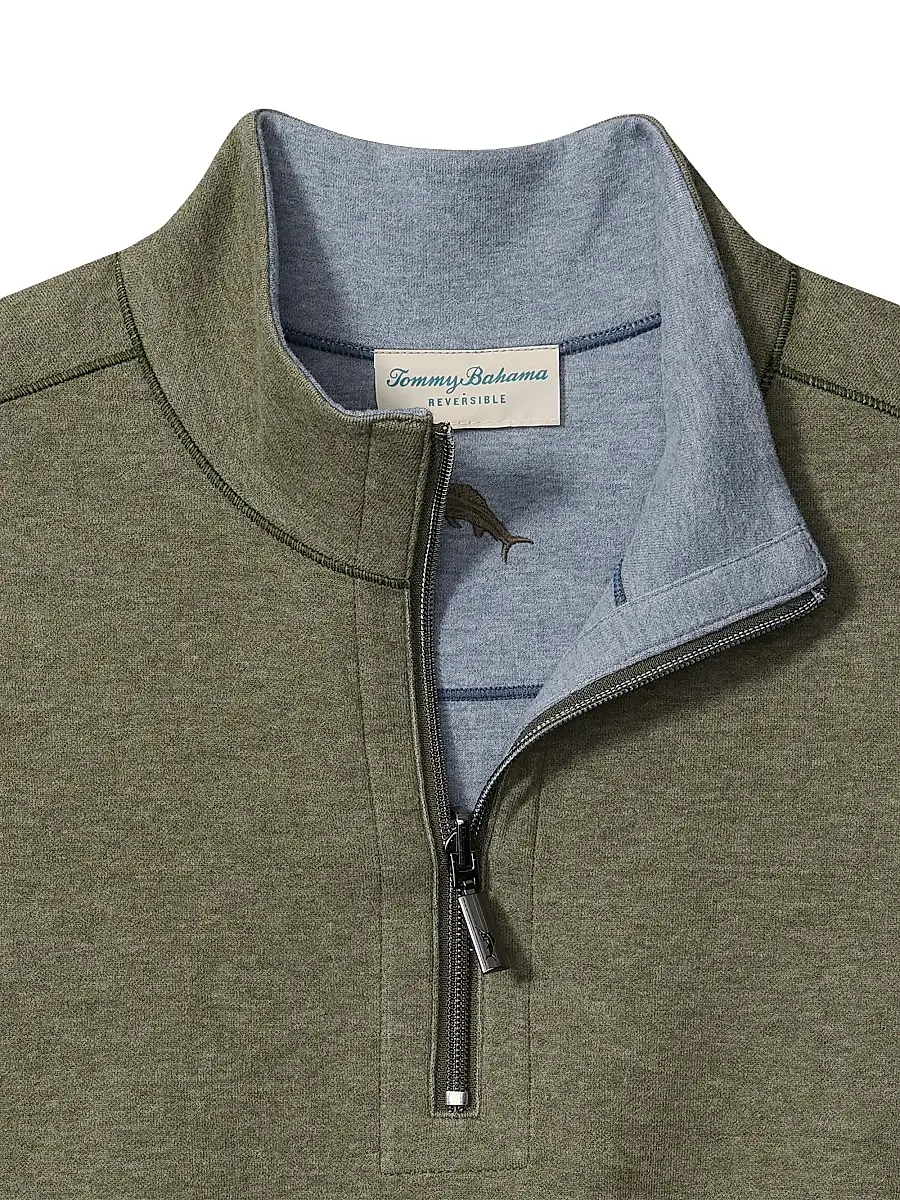 Tommy Bahama Men's Flipview Quarter-Zip Sweater | Thumbnail 3 Tommy Bahama Men's Flipview Quarter-Zip Sweater | Thumbnail 3