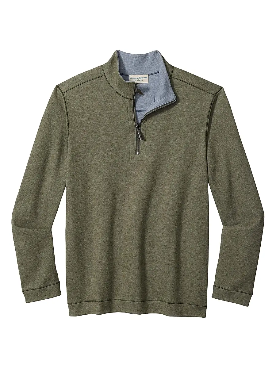 Tommy Bahama Men's Flipview Quarter-Zip Sweater | Image 1 Tommy Bahama Men's Flipview Quarter-Zip Sweater | Image 1