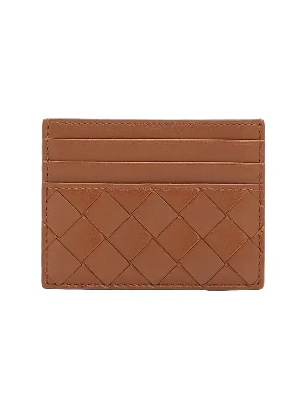 Women's Intrecciato Leather Card Case Women's Intrecciato Leather Card Case