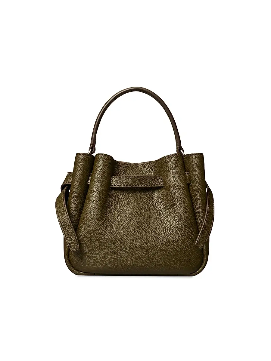 Tory Burch Women's Mini Romy Leather Bucket Bag | Thumbnail 4 Tory Burch Women's Mini Romy Leather Bucket Bag | Thumbnail 4