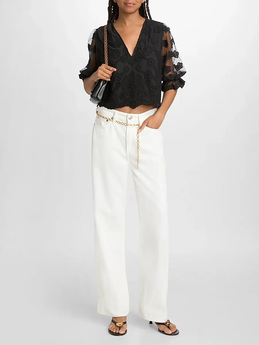 Ramy Brook Women's Esmeralda Embroidered Blouse | Thumbnail 2 Ramy Brook Women's Esmeralda Embroidered Blouse | Thumbnail 2