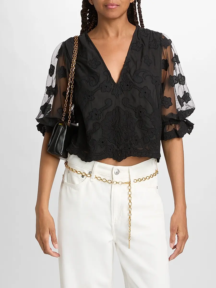 Ramy Brook Women's Esmeralda Embroidered Blouse | Thumbnail 3 Ramy Brook Women's Esmeralda Embroidered Blouse | Thumbnail 3