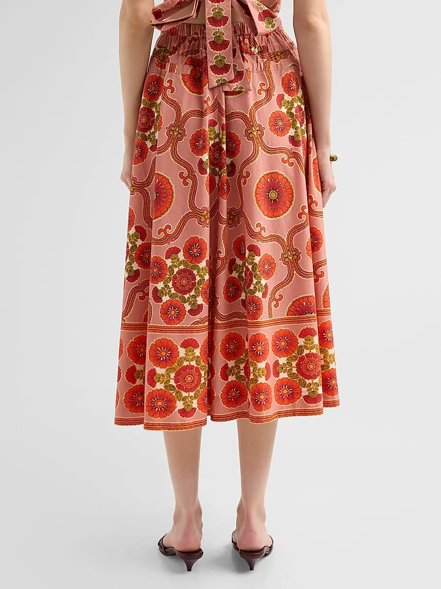 Cara Cara Women's Meret Printed Poplin Midi Skirt | Thumbnail 3 Cara Cara Women's Meret Printed Poplin Midi Skirt | Thumbnail 3