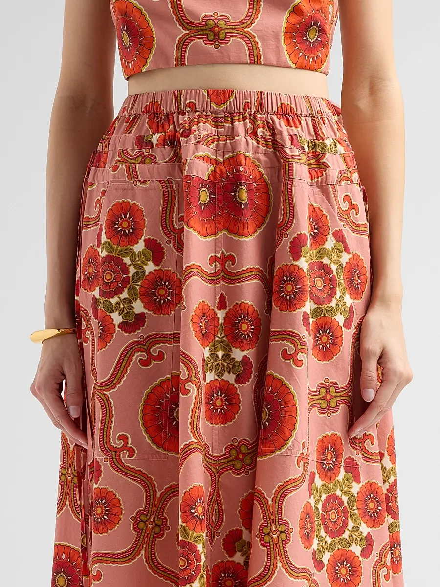 Cara Cara Women's Meret Printed Poplin Midi Skirt | Thumbnail 5 Cara Cara Women's Meret Printed Poplin Midi Skirt | Thumbnail 5