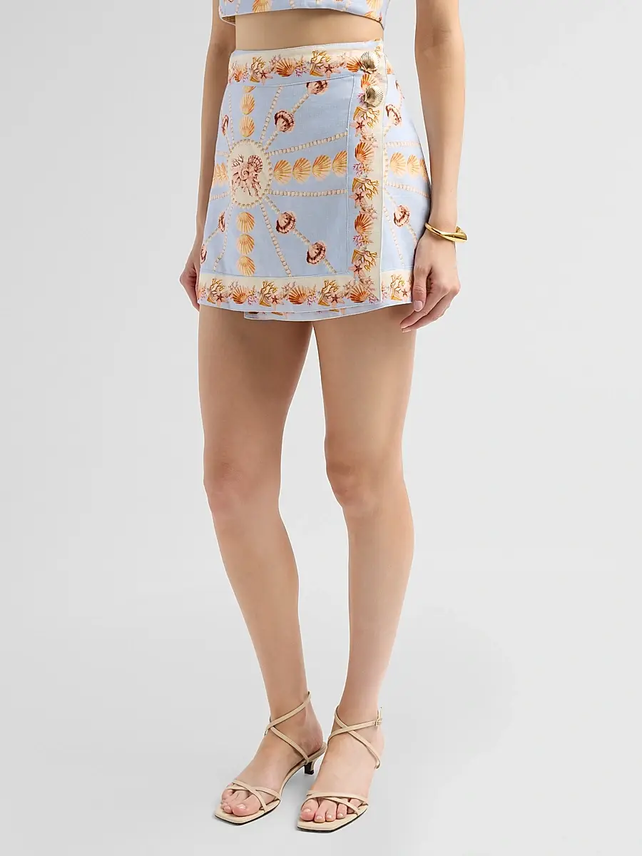 Cara Cara Women's Fischer Printed Linen Mini Skirt | Thumbnail 4 Cara Cara Women's Fischer Printed Linen Mini Skirt | Thumbnail 4