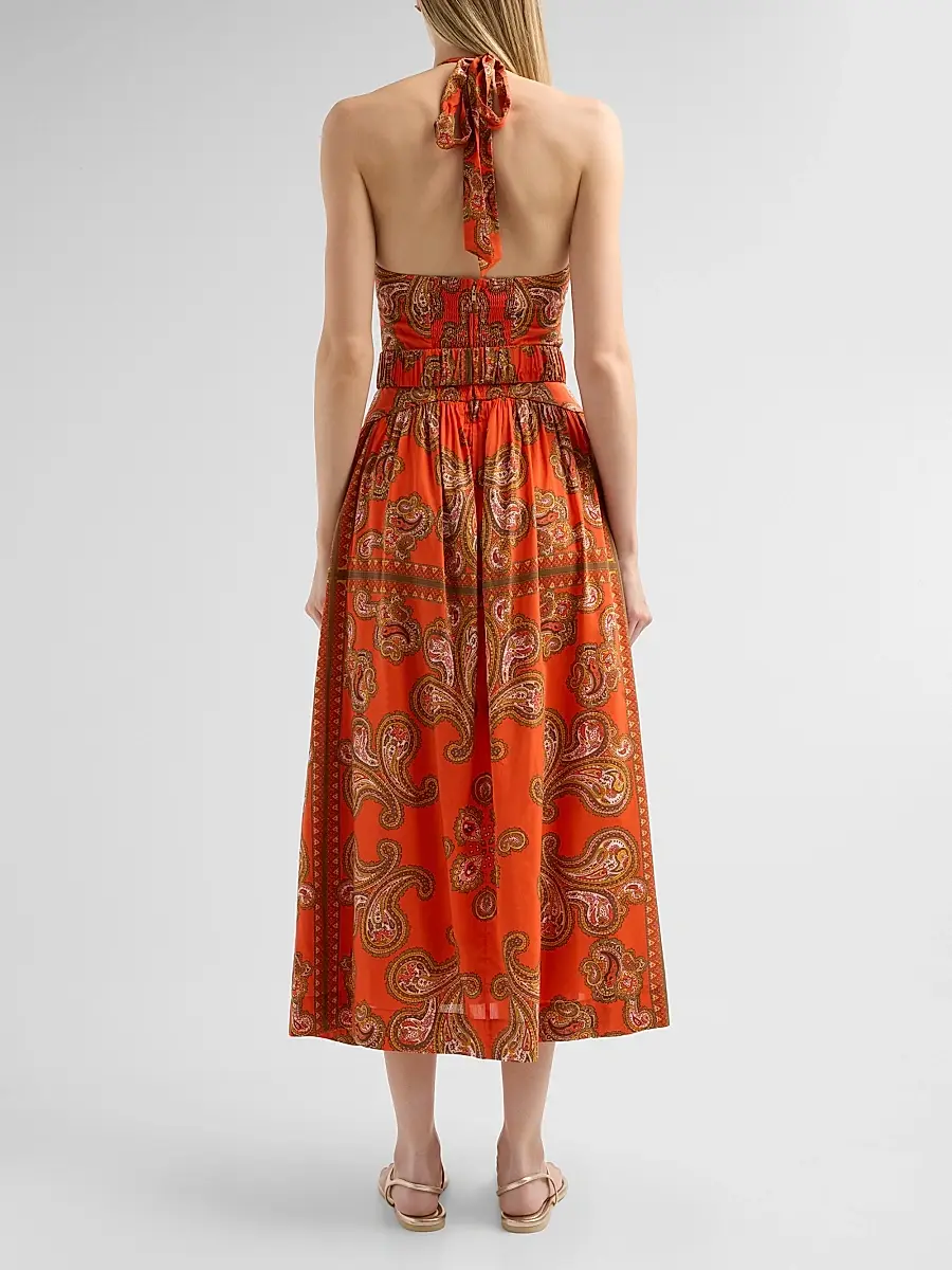Cara Cara Women's Dena Paisley Halterneck Midi Dress | Thumbnail 3 Cara Cara Women's Dena Paisley Halterneck Midi Dress | Thumbnail 3