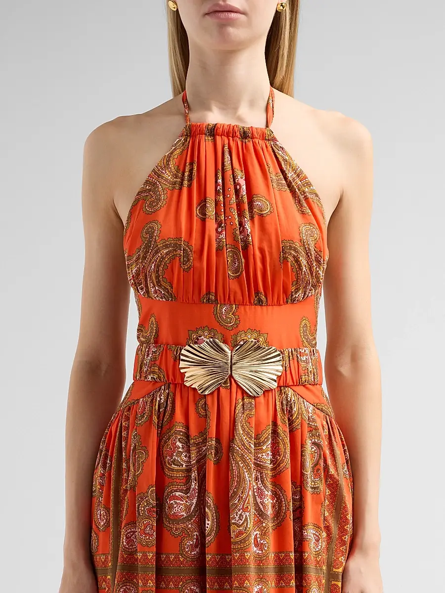 Cara Cara Women's Dena Paisley Halterneck Midi Dress | Thumbnail 5 Cara Cara Women's Dena Paisley Halterneck Midi Dress | Thumbnail 5