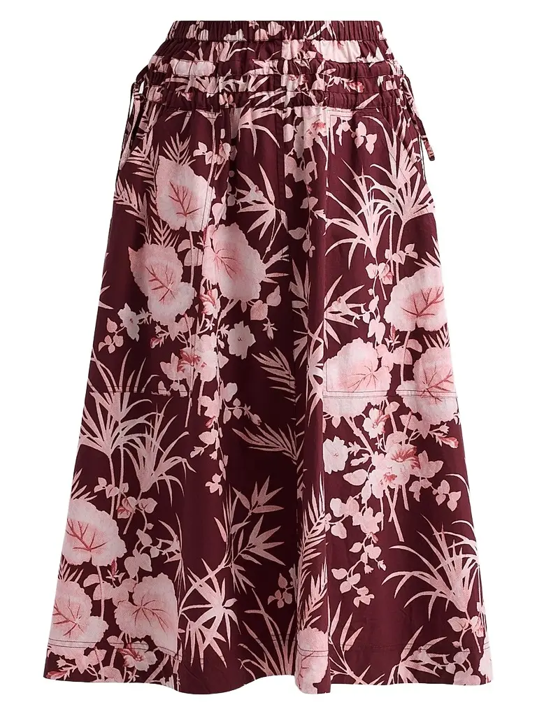 Cara Cara Women's Meret Printed Midi Skirt - Paradise Blush | Image 1 Cara Cara Women's Meret Printed Midi Skirt - Paradise Blush | Image 1