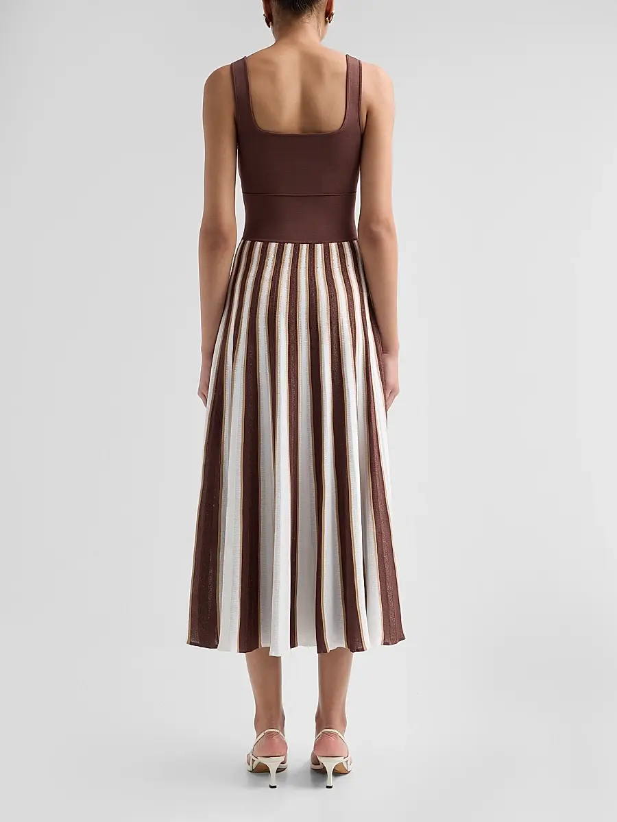 Cara Cara Women's Waverly Striped Skirt Midi Dress | Thumbnail 3 Cara Cara Women's Waverly Striped Skirt Midi Dress | Thumbnail 3