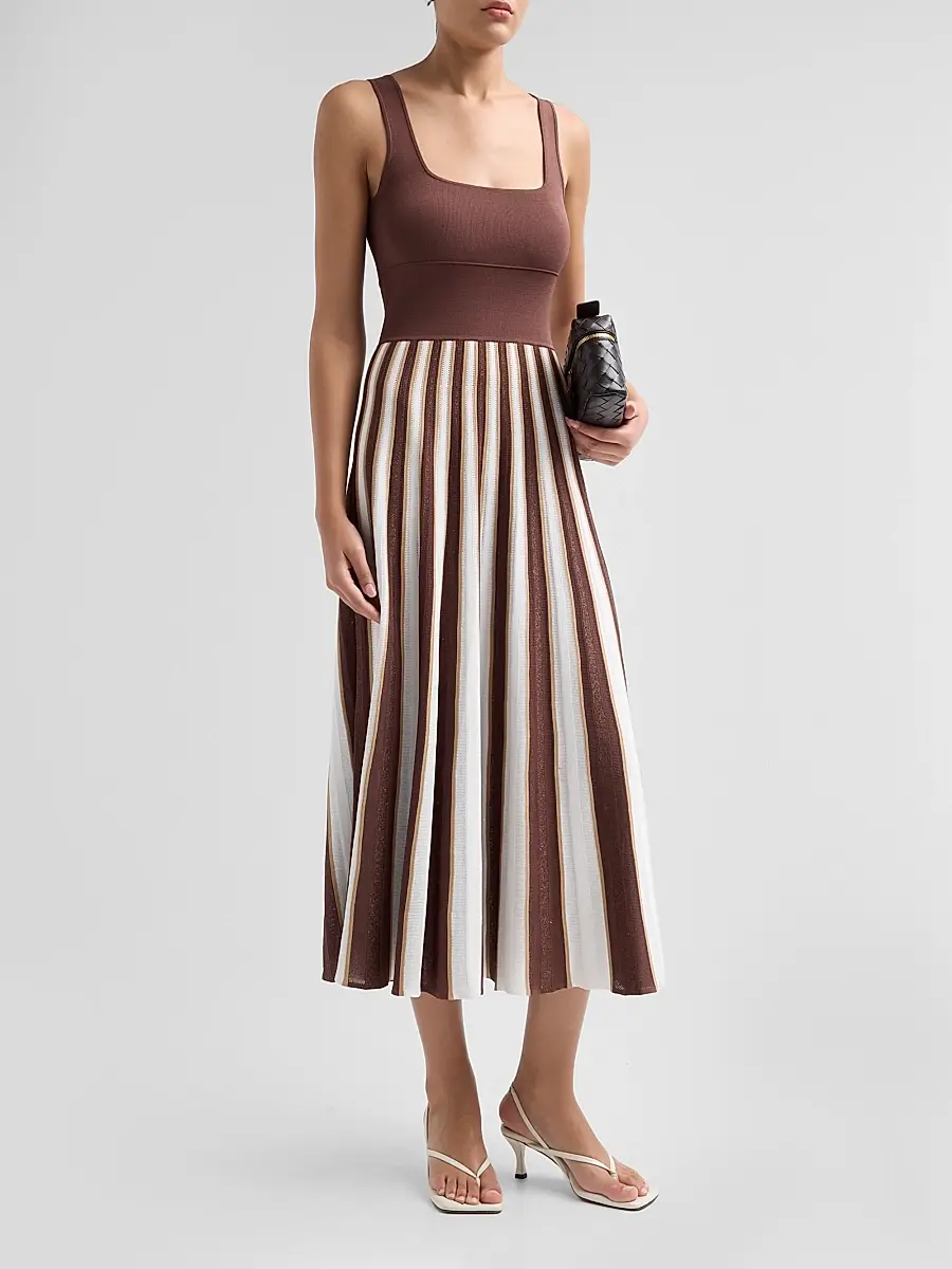 Cara Cara Women's Waverly Striped Skirt Midi Dress | Thumbnail 4 Cara Cara Women's Waverly Striped Skirt Midi Dress | Thumbnail 4