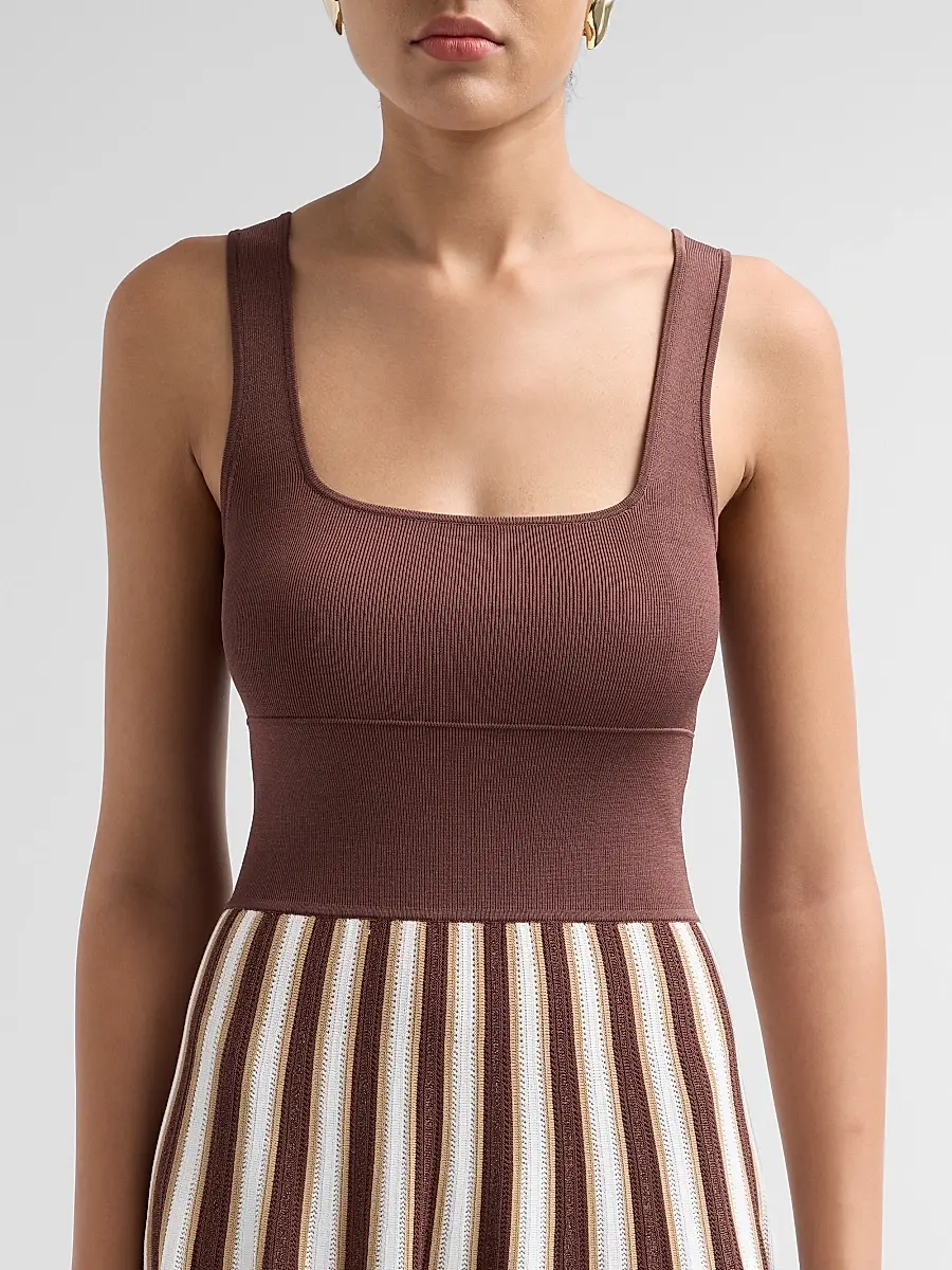 Cara Cara Women's Waverly Striped Skirt Midi Dress | Thumbnail 5 Cara Cara Women's Waverly Striped Skirt Midi Dress | Thumbnail 5