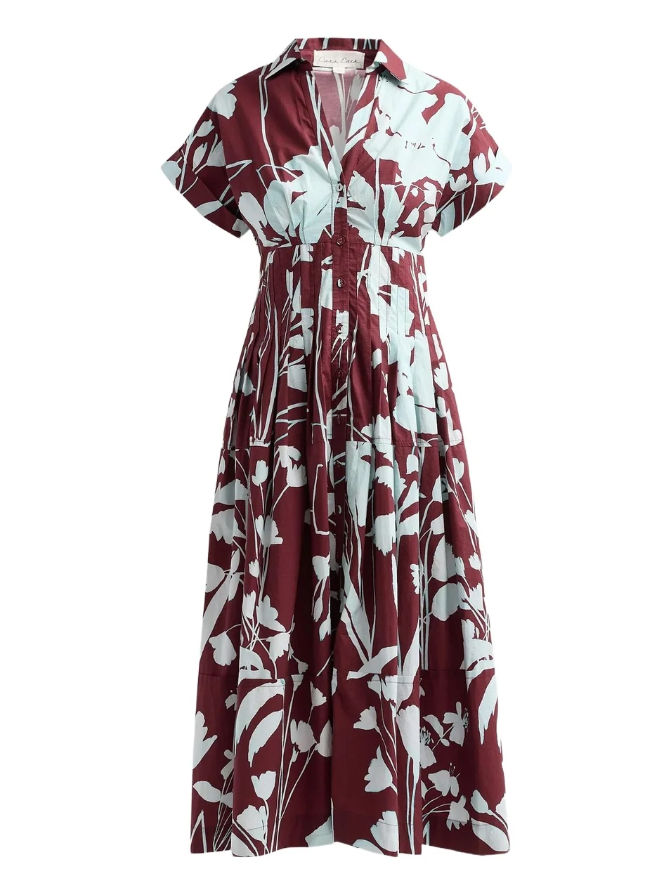 Women's Nash Printed Cotton Poplin Midi Shirtdress